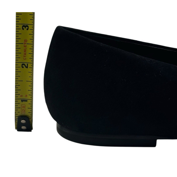 Larroude Lee Pom-Pom Black Suede Flats Womens Size 7.5 Pointed Toe New $295 - Picture 6 of 9